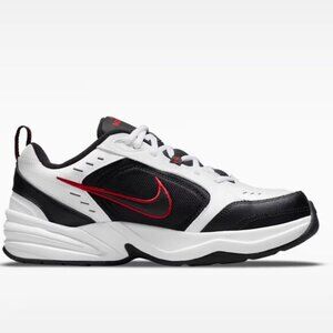 NIKE Air Monarch IV (4E) Shoe White Black & Red Men’s - Size 11 Wide NIB